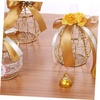 image:imageBeaupretty 6pcs Birdcage Shape Tinplate Candy Box Elegant Wedding Favor Containers for Sweets Treats and Decorative Hollow Chocolate Cases Golden FinishGolden