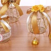 image:imageBeaupretty 6pcs Birdcage Shape Tinplate Candy Box Elegant Wedding Favor Containers for Sweets Treats and Decorative Hollow Chocolate Cases Golden FinishGolden