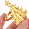 image:imageBeaupretty 6pcs Christmas Tree Napkin Rings Small Xmas Tree Napkin Buckles Holders Ornaments for Wedding Dinner Table Decor Golden680X500X440CM