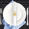 image:imageBeaupretty 6pcs Christmas Tree Napkin Rings Small Xmas Tree Napkin Buckles Holders Ornaments for Wedding Dinner Table Decor Golden680X500X440CM