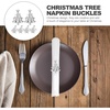 image:imageBeaupretty 6pcs Christmas Tree Napkin Rings Small Xmas Tree Napkin Buckles Holders Ornaments for Wedding Dinner Table Decor Golden68X5CM