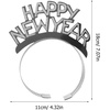 image:imageBeaupretty 6pcs Glitter Happy New Year Headbands Fashion Party Headwraps Accessories Random Colors New Year Eve Party Supplies