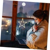 image:imageBeaupretty 8 LED Star Lights Christmas Hanging Window Lights with Suction Cup Battery Operated Xmas Lights for Indoor Bedroom Decoration Warm WhiteWarm White Light