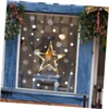 image:imageBeaupretty 8 LED Star Lights Christmas Hanging Window Lights with Suction Cup Battery Operated Xmas Lights for Indoor Bedroom Decoration Warm WhiteWarm White Light