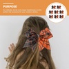 image:imageBeaupretty 8 Pcs Halloween Bow Knot Hair Ties Spider Web Hair Bands Stretchy Ponytail Holders for Girls Toddlers Kids