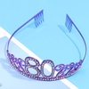 image:imageBeaupretty 80th Birthday Tiara present Number Crown HAPPY Birthday Party Headwear 80th Birthday Party Supplies