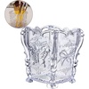 image:imageBeaupretty Acrylic Makeup Brush Holder Cup Black Butterfly Carved Cosmetic Brush Pot Organizer Makeup Container for Vanity Desk Bathroom 393 X 314 X 314 inTransparent