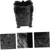 image:imageBeaupretty Acrylic Makeup Brush Holder Cup Black Butterfly Carved Cosmetic Brush Pot Organizer Makeup Container for Vanity Desk Bathroom 393 X 314 X 314 inBlack