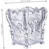 image:imageBeaupretty Acrylic Makeup Brush Holder Cup Black Butterfly Carved Cosmetic Brush Pot Organizer Makeup Container for Vanity Desk Bathroom 393 X 314 X 314 inTransparent