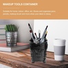 image:imageBeaupretty Acrylic Makeup Brush Holder Cup Transparent Carved Cosmetic Brush Pot Storage Organizer for Vanity Makeup Brushes Pens and Small TrinketsBlack