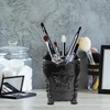 image:imageBeaupretty Acrylic Makeup Brush Holder Cup Transparent Carved Cosmetic Brush Pot Storage Organizer for Vanity Makeup Brushes Pens and Small TrinketsBlack