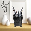 image:imageBeaupretty Acrylic Makeup Brush Holder Cup Transparent Carved Cosmetic Brush Pot Storage Organizer for Vanity Makeup Brushes Pens and Small TrinketsBlack