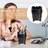 image:imageBeaupretty Acrylic Makeup Brush Holder Cup Transparent Carved Cosmetic Brush Pot Storage Organizer for Vanity Makeup Brushes Pens and Small TrinketsBlack