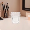 image:imageBeaupretty Acrylic Makeup Brush Holder Cup Transparent Carved Cosmetic Brush Pot Storage Organizer for Vanity Makeup Brushes Pens and Small TrinketsTransparent