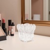 image:imageBeaupretty Acrylic Makeup Brush Holder Cup Transparent Carved Cosmetic Brush Pot Storage Organizer for Vanity Makeup Brushes Pens and Small TrinketsTransparent