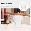 image:imageBeaupretty Acrylic Makeup Brush Holder Cup Transparent Carved Cosmetic Brush Pot Storage Organizer for Vanity Makeup Brushes Pens and Small TrinketsTransparent