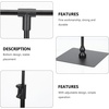 image:imageBeaupretty Adjustable Height TShaped Poster Stand Retractable Advertising Display Rack Portable Tabletop Sign Holder for Office Retail Trade Shows 1771X1181X551In