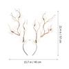 image:imageBeaupretty Antler Headband Tree Branch Headpiecewith Butterfly Decoration Halloween Elk Headwear for WomenWhite