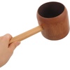 image:imageBeaupretty Bamboo Water Ladle 98 Inch Shower Scoop Bath Rinse Cup Ergonomic Handle Wooden Bath Scoop for Hair Washing and Bathroom Use