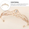 image:imageBeaupretty Baroque Crown Headband Wedding Bridal Crystal Crown Halloween Gemstone Tiara for Women Girls Supplies GoldenGolden
