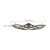 image:imageBeaupretty Baroque Crown Headband Wedding Bridal Crystal Crown Halloween Gemstone Tiara for Women Girls Supplies GoldenGreen