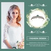 image:imageBeaupretty Baroque Crown Headband Wedding Bridal Crystal Crown Halloween Gemstone Tiara for Women Girls Supplies GoldenGreen