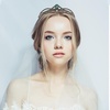 image:imageBeaupretty Baroque Crown Headband Wedding Bridal Crystal Crown Halloween Gemstone Tiara for Women Girls Supplies GoldenGreen