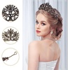 image:imageBeaupretty Baroque Queen Crown Crystal Wedding Crown for Women Gothic Baroque Crown Vintage Headband Luxury Headpiece for Wedding Prom Halloween CostumeBlack