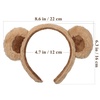 image:imageBeaupretty Bear Ears Headband Cute Plush Animal Ears Headband Party Headwear Women Spa for Women GirlsBlack RedBrown