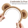 image:imageBeaupretty Bear Ears Headband Cute Plush Animal Ears Headband Party Headwear Women Spa for Women GirlsBlack RedBrown