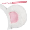image:imageBeaupretty Bear Ears Headband Cute Plush Animal Ears Headband Party Headwear Women Spa for Women GirlsBlack RedWhite Pink