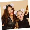 image:imageBeaupretty Bear Ears Headband Cute Plush Animal Ears Headband Party Headwear Women Spa for Women GirlsBlack RedWhite Pink
