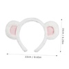 image:imageBeaupretty Bear Ears Headband Cute Plush Animal Ears Headband Party Headwear Women Spa for Women GirlsBlack RedWhite Pink