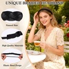 image:imageBeaupretty Black Braided Headband for Women Elastic Stretch Synthetic Hair Braid Headband Classic Twisted Plaited Hair Piece for Daily Wear Bride amp Formal Styling