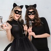 image:imageBeaupretty Black Cat Costume for Women Cat Costume Accessories Cat Ear Headband Tail Cosplay Tutu Skirt Bow Tie Half Mask Black Animal Halloween Accessory Kit for Women Girls