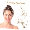 image:imageBeaupretty Bling Rhinestone Star Crown Star Crystal Tiara and Crown Bridal Headpiece Alloy Hairband Wedding Jewelry for Women Girls GoldenGolden