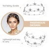 image:imageBeaupretty Bling Rhinestone Star Crown Star Crystal Tiara and Crown Bridal Headpiece Alloy Hairband Wedding Jewelry for Women Girls GoldenSilver