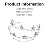 image:imageBeaupretty Bling Rhinestone Star Crown Star Crystal Tiara and Crown Bridal Headpiece Alloy Hairband Wedding Jewelry for Women Girls GoldenSilver