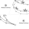image:imageBeaupretty Bling Rhinestone Star Crown Star Crystal Tiara and Crown Bridal Headpiece Alloy Hairband Wedding Jewelry for Women Girls GoldenSilver