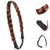 image:imageBeaupretty Braided Elastic Hair Headband Synthetic Wig Hair Strap Adjustable 1023 Inch Brown Band for Women Fashion Beauty Accessory