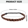 image:imageBeaupretty Braided Elastic Hair Headband Synthetic Wig Hair Strap Adjustable 1023 Inch Brown Band for Women Fashion Beauty Accessory