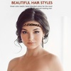 image:imageBeaupretty Braided Elastic Hair Headband Synthetic Wig Hair Strap Adjustable 1023 Inch Brown Band for Women Fashion Beauty Accessory
