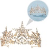 image:imageBeaupretty Bridal Crown Crystal Tiara Crowns Star Rhinestones Headband Princess Crown Women Rhinstone Headbands Bridal Wedding Prom Birthday Party Headpiece Golden