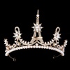 image:imageBeaupretty Bridal Crown Rhinestone Pearl Eiffel Tower Flower Shape Wedding Crown Hair Tiara Accessories for Birthday Wedding Party
