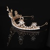 image:imageBeaupretty Bridal Crown Rhinestone Pearl Eiffel Tower Flower Shape Wedding Crown Hair Tiara Accessories for Birthday Wedding Party