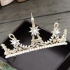 image:imageBeaupretty Bridal Crown Rhinestone Pearl Eiffel Tower Flower Shape Wedding Crown Hair Tiara Accessories for Birthday Wedding Party