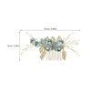 image:imageBeaupretty Bridal Hair Pieces Wedding Hair Comb Pearl Crystal Decor Clip Pin Rhinestone Flower Wedding Hair Accessories for Bride Bridesmaid GreenGreen