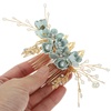 image:imageBeaupretty Bridal Hair Pieces Wedding Hair Comb Pearl Crystal Decor Clip Pin Rhinestone Flower Wedding Hair Accessories for Bride Bridesmaid GreenGreen