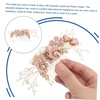 image:imageBeaupretty Bridal Hair Pieces Wedding Hair Comb Pearl Crystal Decor Clip Pin Rhinestone Flower Wedding Hair Accessories for Bride Bridesmaid GreenPink