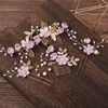 image:imageBeaupretty Bridal Hair Pieces Wedding Hair Comb Pearl Crystal Decor Clip Pin Rhinestone Flower Wedding Hair Accessories for Bride Bridesmaid GreenPurple